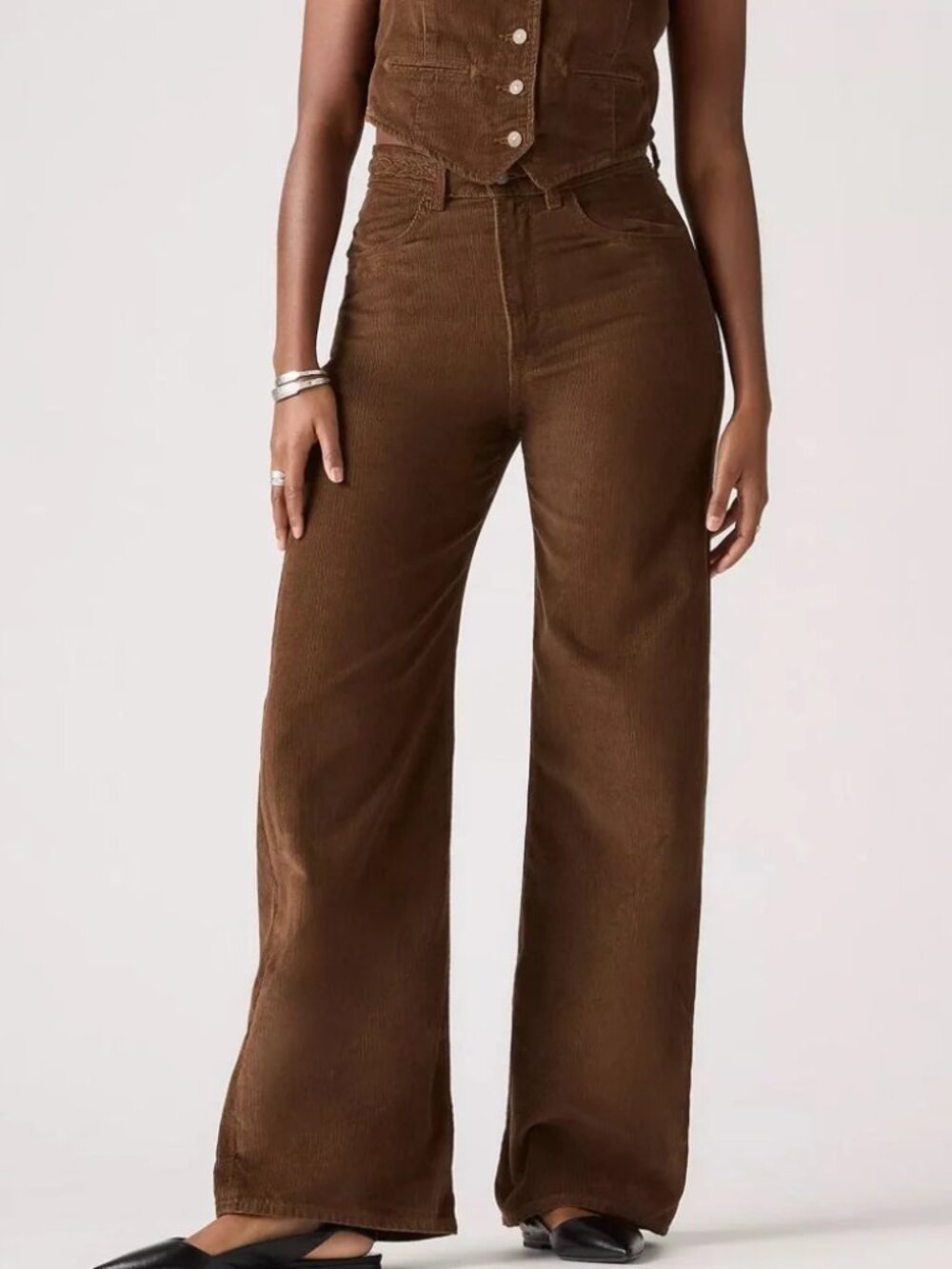 Levi's Ribcage Wide Leg Braided Women's Cords